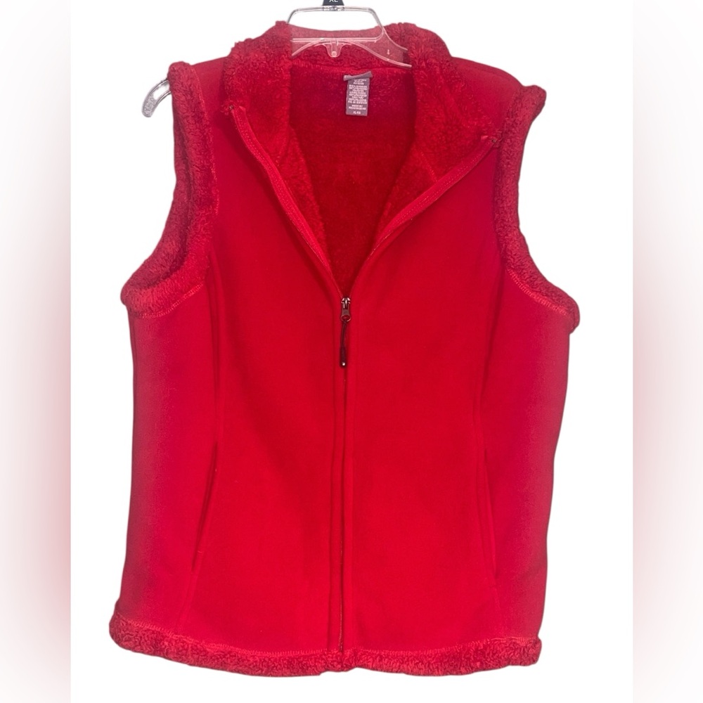 Laura Scott polyester fleece vest with a full zipper closure. Size XL GUC - Picture 1 of 4